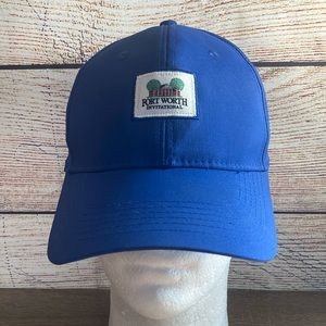 Mens Ahead Blue Fort Worth Invitational Golf Adjustable Hat EUC